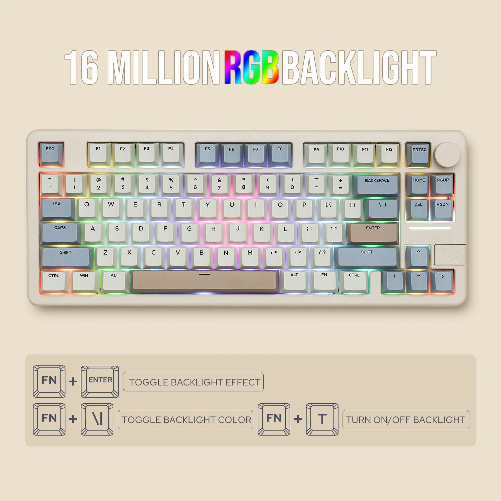 EPOMAKER Galaxy 70 75% Layout Aluminum Gasket-mounted Wired/Bluetooth/2.4G Wireless Mechanical Keyboard