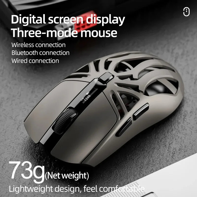 2026 New SMAILWOLF RS8 Gaming Mouse Bluetooth Wireless Three-mode Lightweight Hollow Design 1K Return Computer Long Battery Life