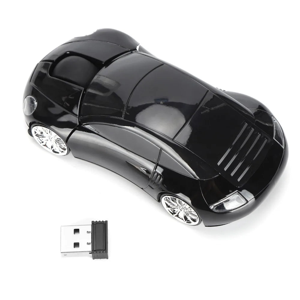 Funny 2.4G Car Shaped Mouse Blue/Red/Pink/Black LED Light Laptop Mouse Portable Optical Mouse Gaming Setup