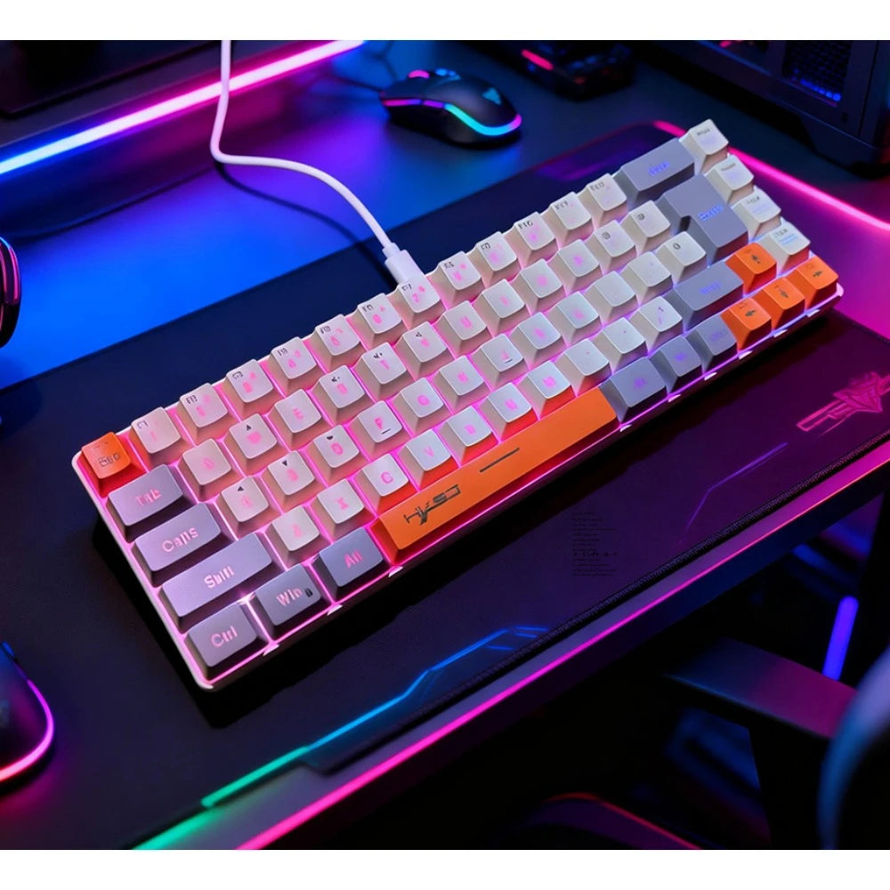 Teclado gamer Color game film keyboard 65% key-line separation...