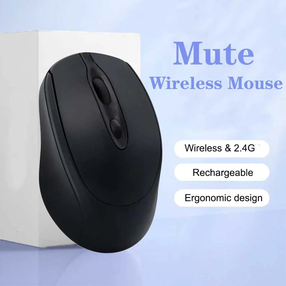 Rechargeable Wireless Gaming Mouse 2.4G Bluetooth-Compatible Wireless Mouse USB Silent Gamer Mice For Computer Laptop Mac Tablet