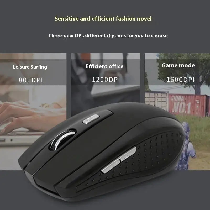 2.4G Wireless Mouse Silent Mouse Portable Charging Mobile Optical Office Mouse Adjustable DPI Level For Office Desktop Computer