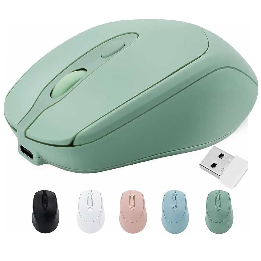 Rechargeable Wireless Gaming Mouse 2.4G Bluetooth-Compatible Wi...