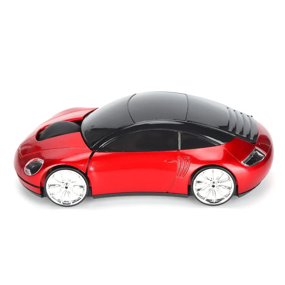 Funny 2.4G Car Shaped Mouse Blue/Red/Pink/Black LED Light Laptop Mouse Portable Optical Mouse Gaming Setup