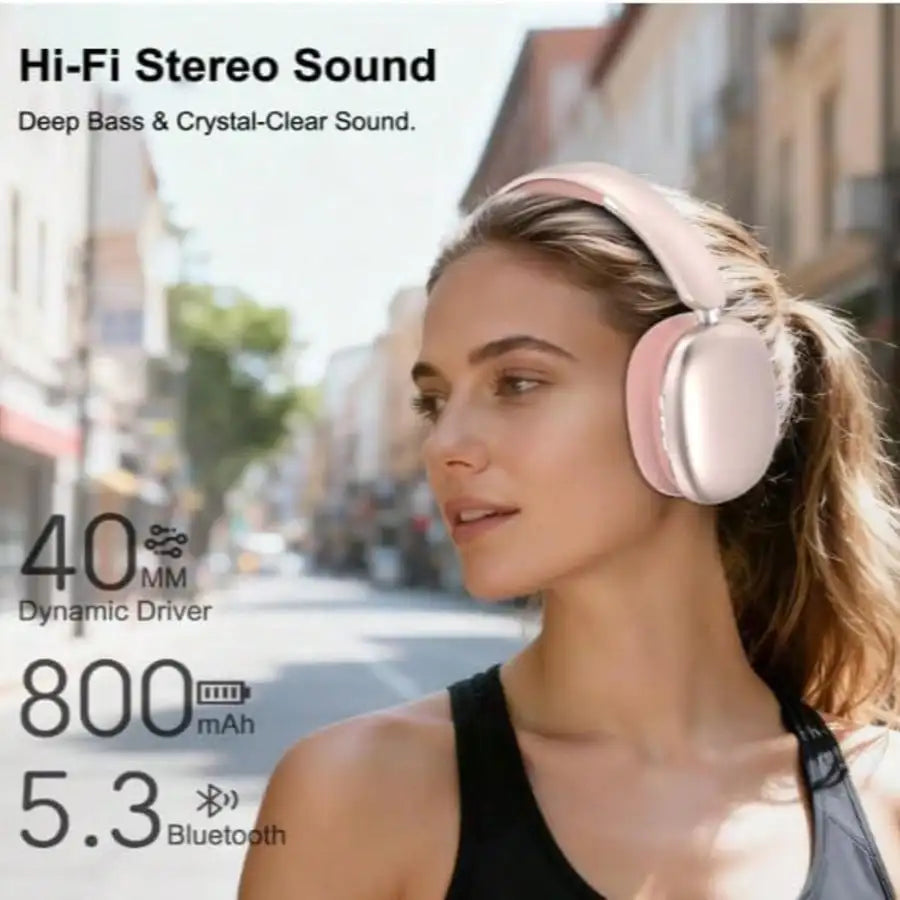 SUNJOM Wireless Bluetooth Over Ear Headphones Up To 28H Battery Life Headset With Microphone Gym Overhead Headphones Compatible With IOS & Android Mobile Phones,Computers,Laptop(Silver)