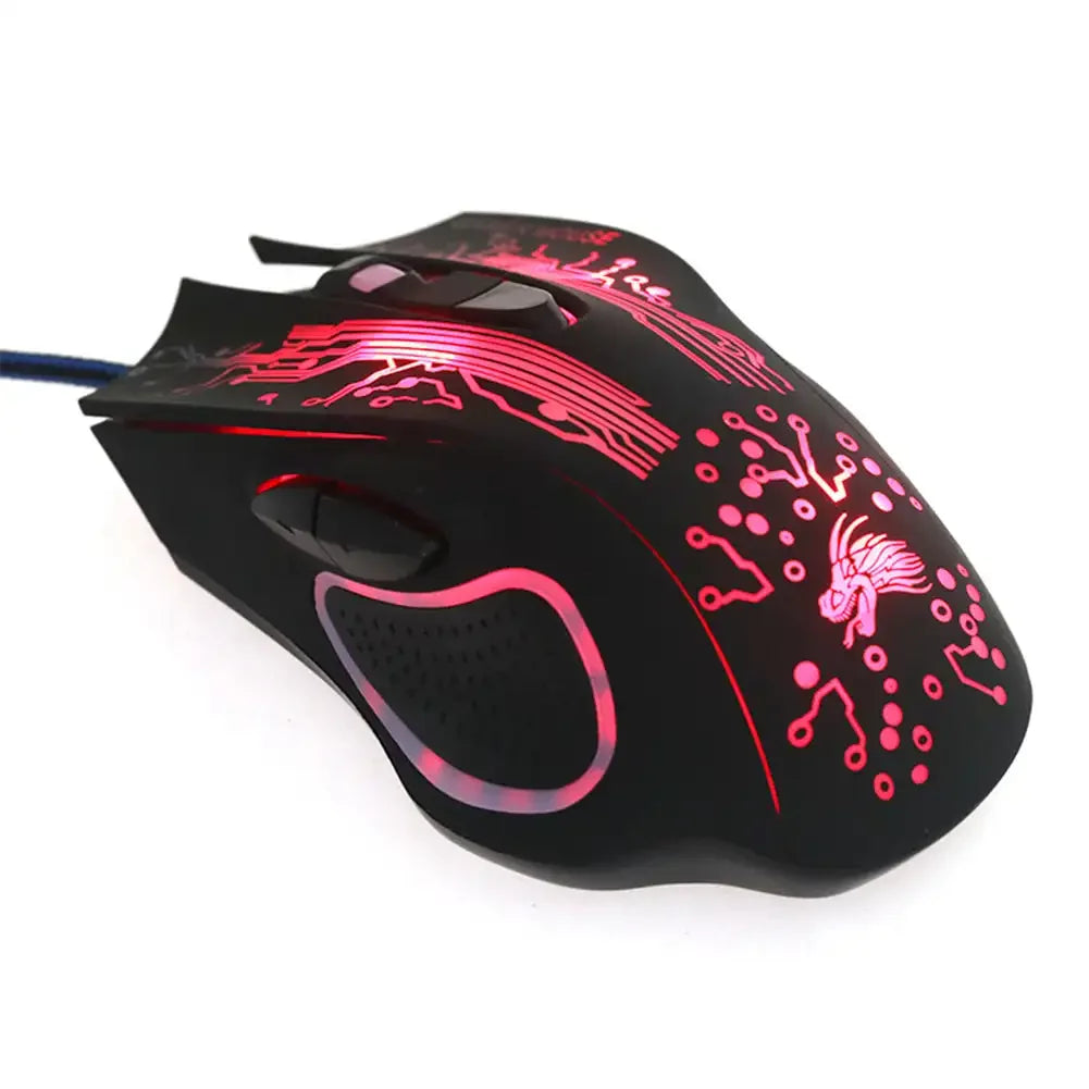 2400 DPI USB Wired Mouse Gaming Mouse LED Backlit Professional Gamer Mice Ergonomic Computer Mouse for PC Laptop Macbook