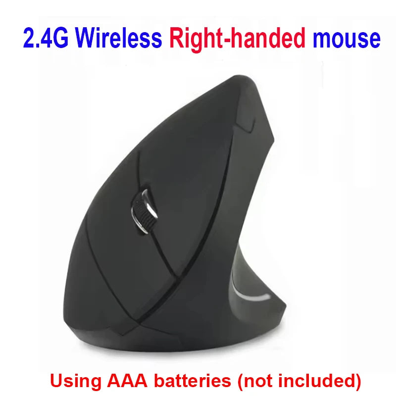 Left Right Hand Vertical Mouse Ergonomic Wireless with Bluetooth Double Mode Mouse Computer PC Mice Rechargeable Gaming Mouse