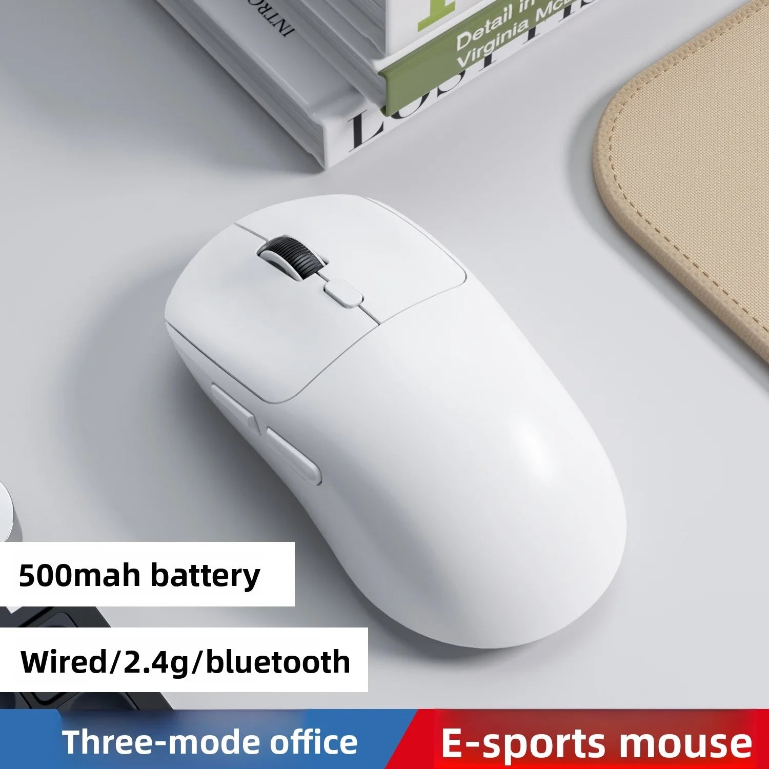 Tri-mode M348 Superlight Mouse Bluetooth 2.4G Wireless Gaming Mouse Flagship Chip Gaming Sensor 6 Adjustable DPI for Office Game