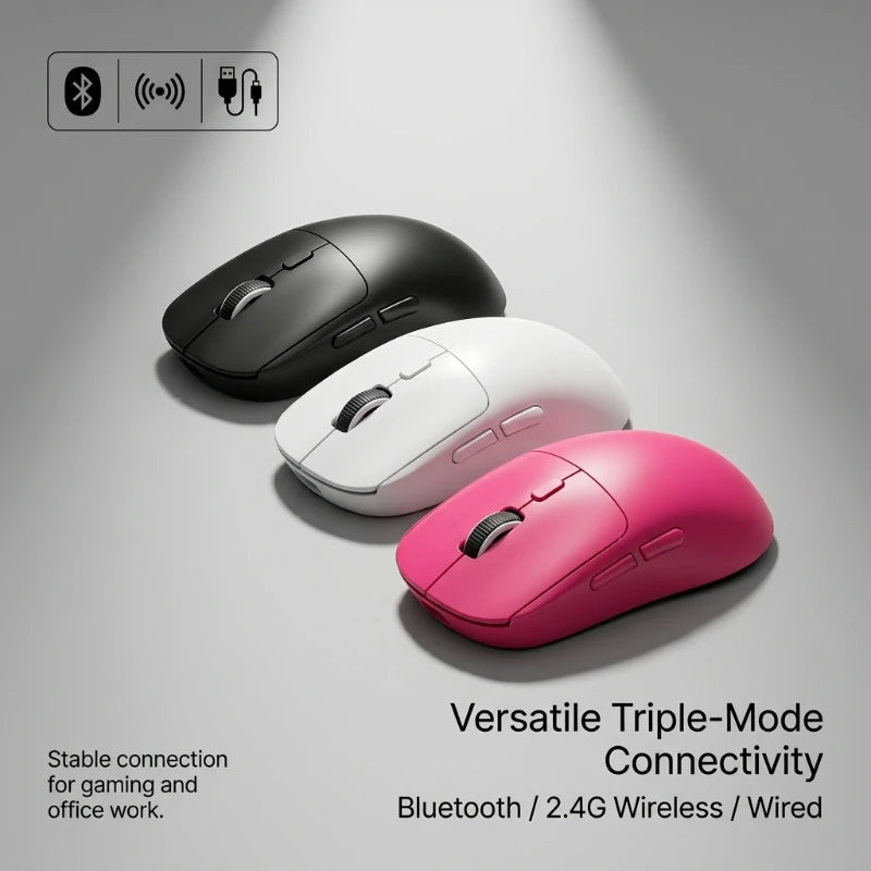 Tri-mode M348 Superlight Mouse Bluetooth 2.4G Wireless Gaming Mouse Flagship Chip Gaming Sensor 6 Adjustable DPI for Office Game