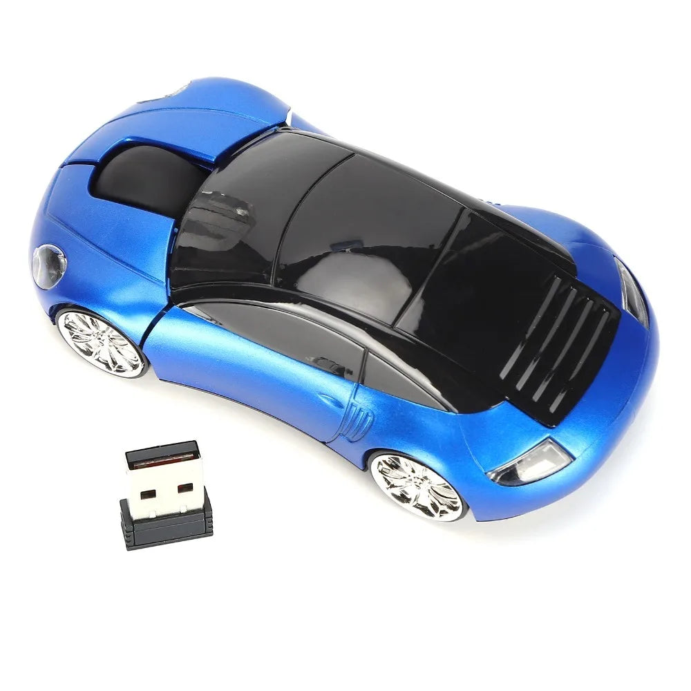 Funny 2.4G Car Shaped Mouse Blue/Red/Pink/Black LED Light Laptop Mouse Portable Optical Mouse Gaming Setup