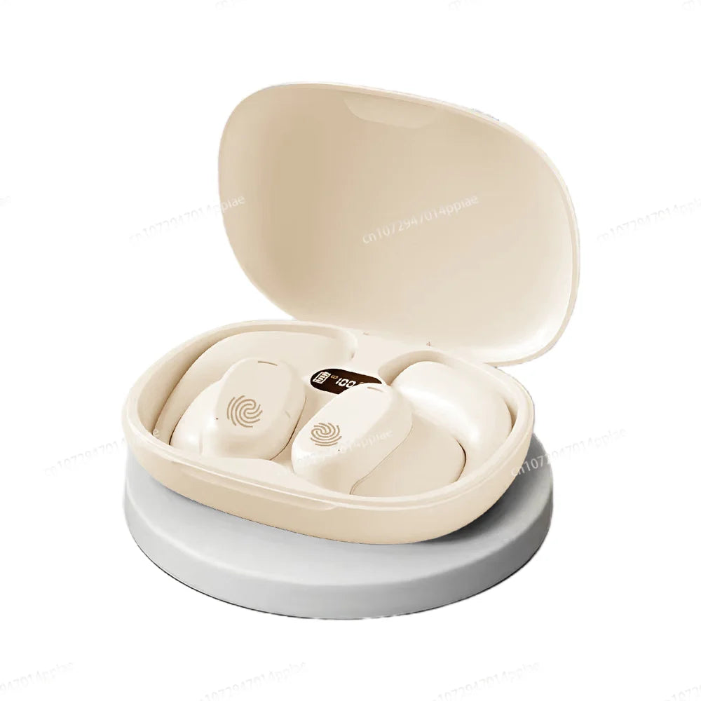 Portable Bone Conduction Earphones Bluetooth 5.3 HiFi 9D Stereo Noise Reduction Waterproof Earbud Outdoor Wireless Headset
