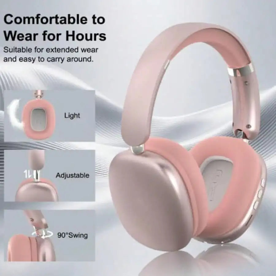 SUNJOM Wireless Bluetooth Over Ear Headphones Up To 28H Battery Life Headset With Microphone Gym Overhead Headphones Compatible With IOS & Android Mobile Phones,Computers,Laptop(Silver)