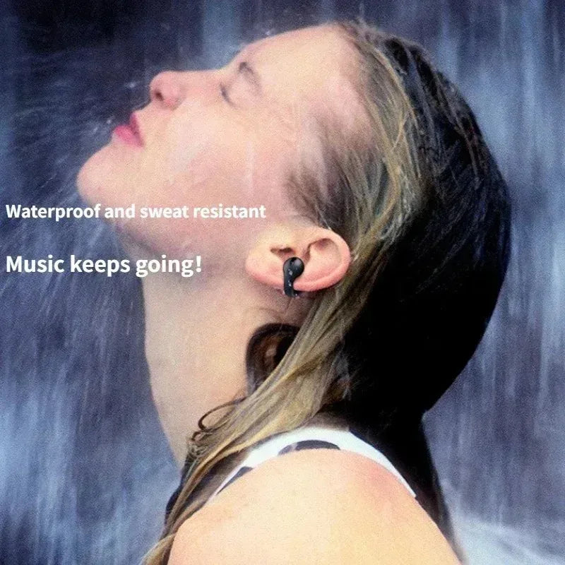 T75 Wireless Bluetooth 5.3 Bone Conduction Headphones Clip Ear Music Noise Canceling Headset HD Call Sports Gaming Earphone
